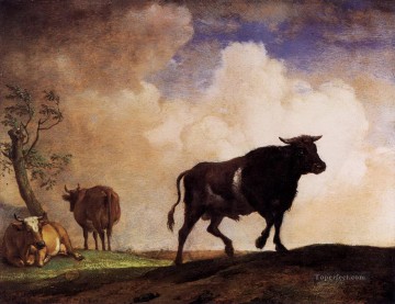 Ganado Vaca Toro Painting - Paulus Potter El Toro